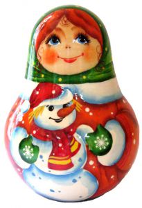 020150___________ матрешка неваляшка ____выс\диам 11/6 ― ООО "Мастерская подарков"