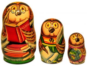 032545__________ Матрешка 3 м./сова  ______выс\диам13/6		 ― ООО "Мастерская подарков"
